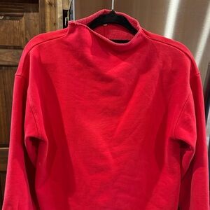 Madewell Bright Red Mock-neck Pullover